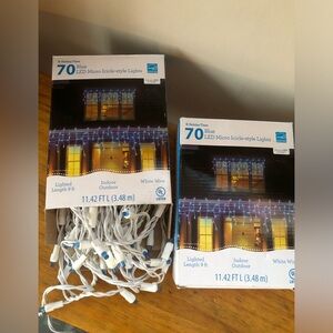 Holiday Time White and Blue LED Icicle Lights